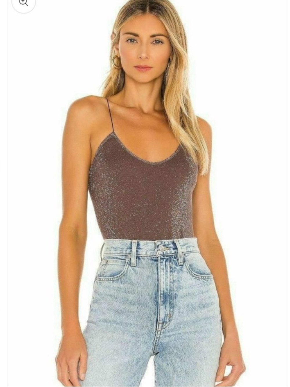 Free People Intimately Sparkle Cami Top Purple XS Small